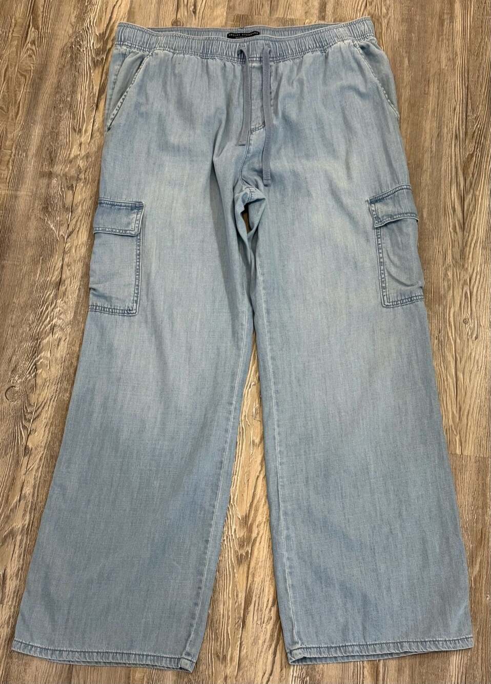 Social Standard by Sanctuary Coastal Blue Chambray Cargo Pants xxl